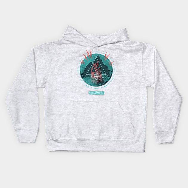 Mountain of Madness Kids Hoodie by againstbound